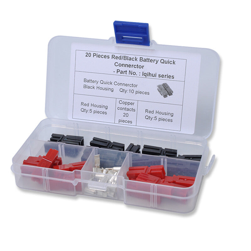 20-Piece Black/Red Automotive Battery Quik Connector 30 Ampere Electrical Connector Plug Kit n