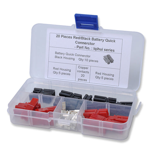 20-Piece Black/Red Automotive Battery Quik Connector 30 Ampere Electrical Connector Plug Kit n