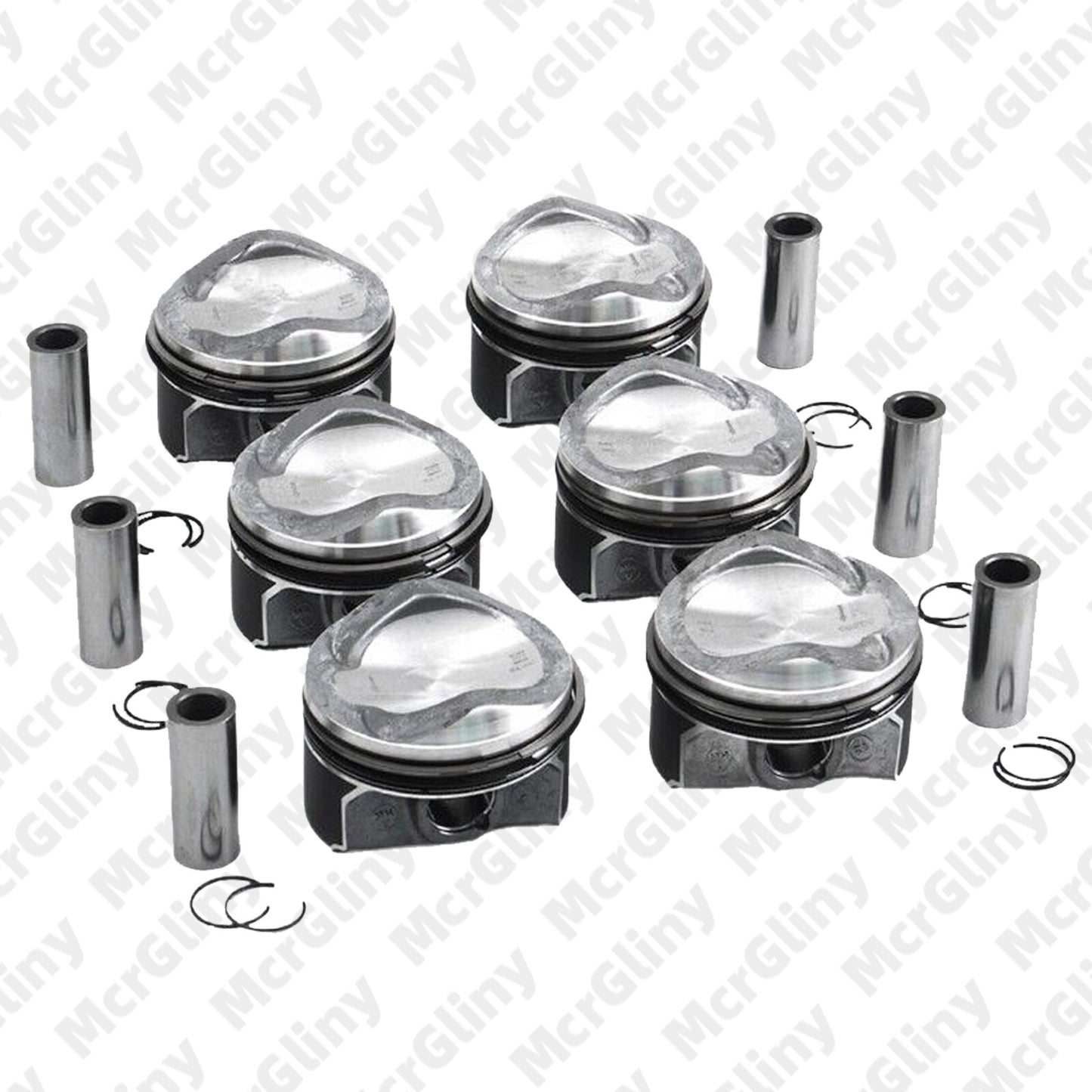 6-Piece Piston and Ring Set 06E107065DS 06E107066DS for Audi A4 A5 A6 A7 for A8 Q7 3.0T n