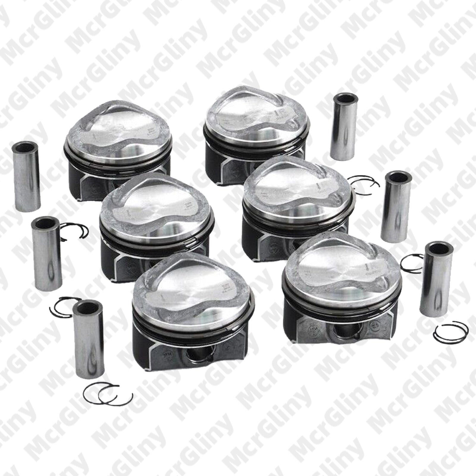 6-Piece Piston and Ring Set 06E107065DS 06E107066DS for Audi A4 A5 A6 A7 for A8 Q7 3.0T n