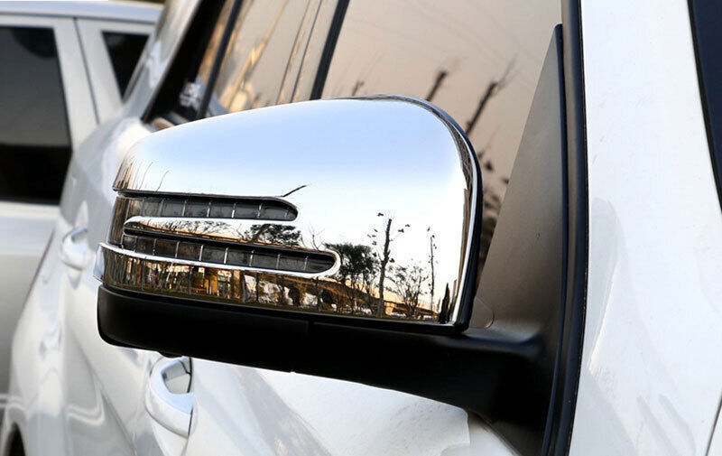 2P Chrome ABS Rear View Side Door Mirror Cap Cover Trim for Benz GLE GLS 2016-19