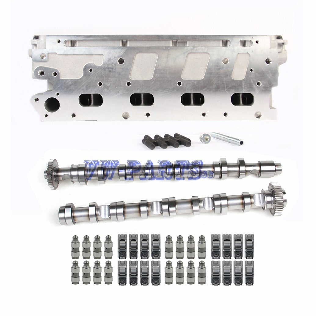 2.0TDI Cylinder Head & Camshafts & Valve Lifter &Rocker Arms Kit For CAA CCH CFC Q