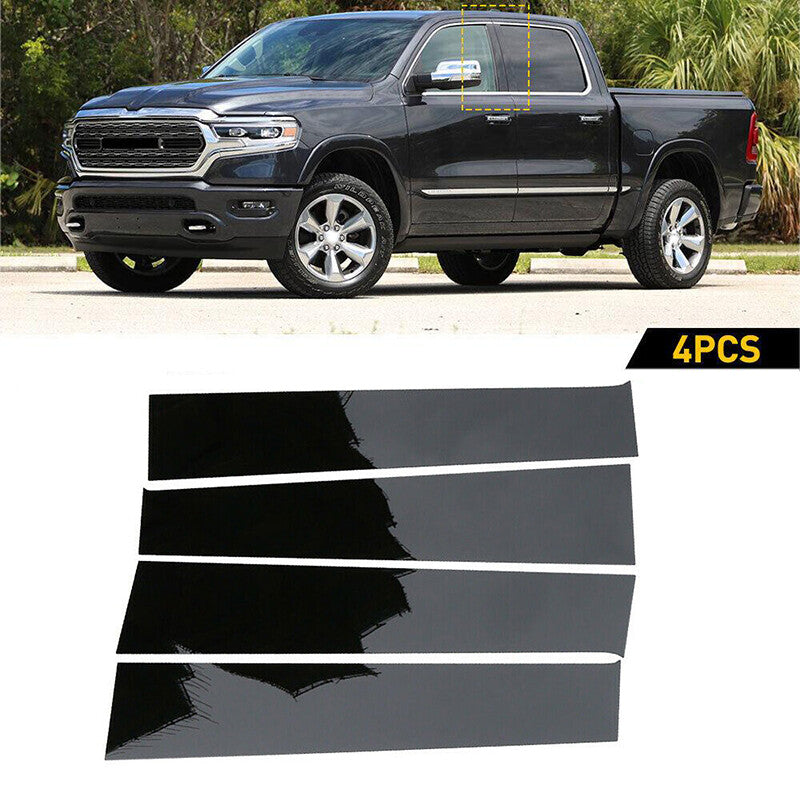 4-Pack Gloss Black Door Covers for Dodge for Ram 1500 2500 2009-2018 - n