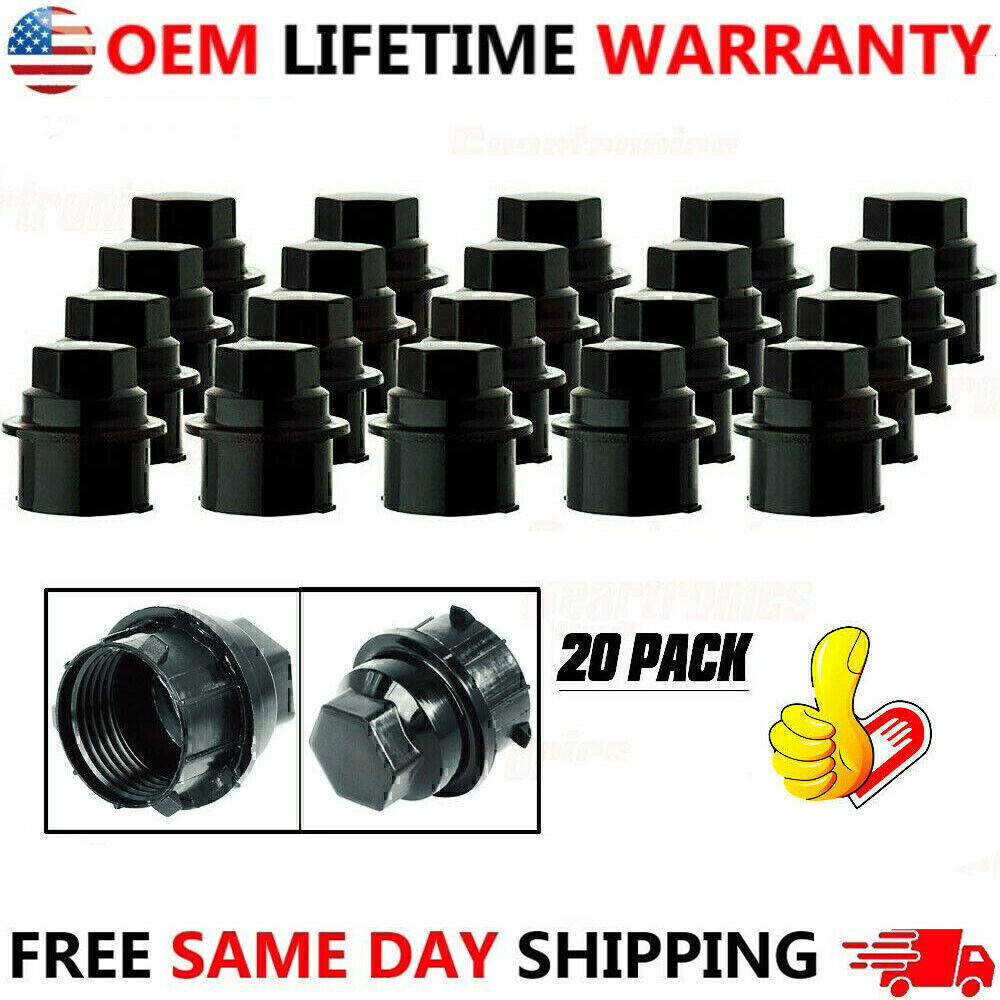 20x Wheel Nut Cover Replaces GM ,9593028 fits for Buick for Chevy for GMC for Pontiac Black