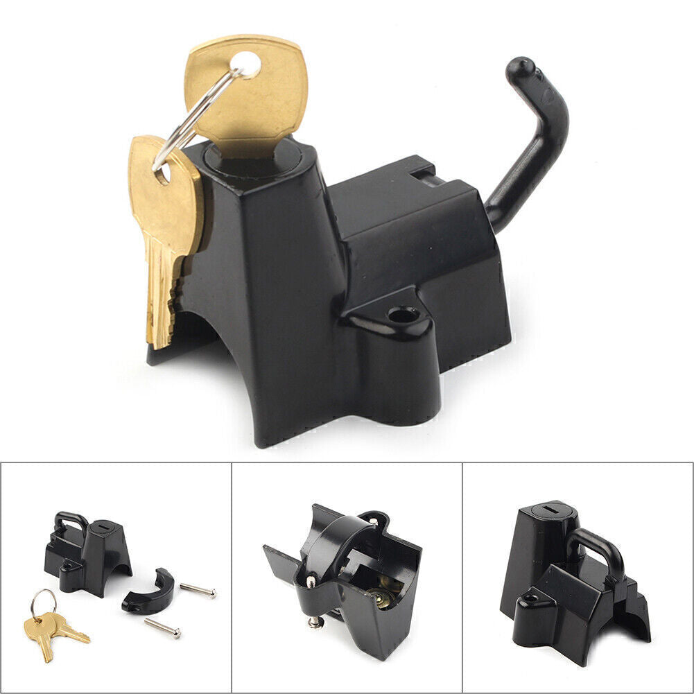 Black Motorcycle Helmet Lock for Harley-Davidson Softail Road King FatBoy AF3
