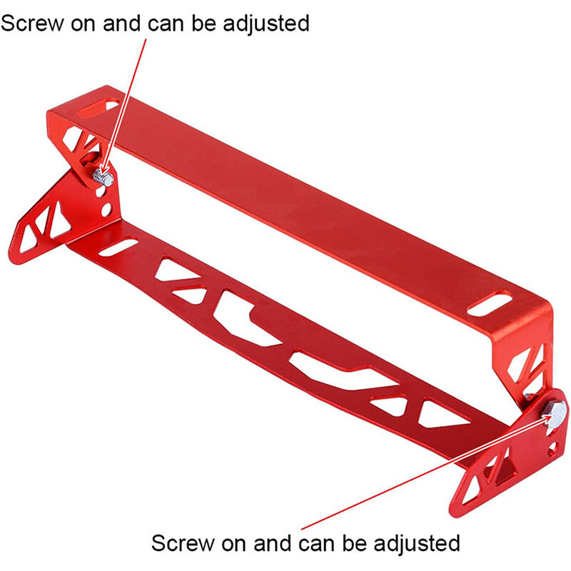 Universal Adjustable Tilt License Plate Frame Holder Aluminum Bracket Mount Red