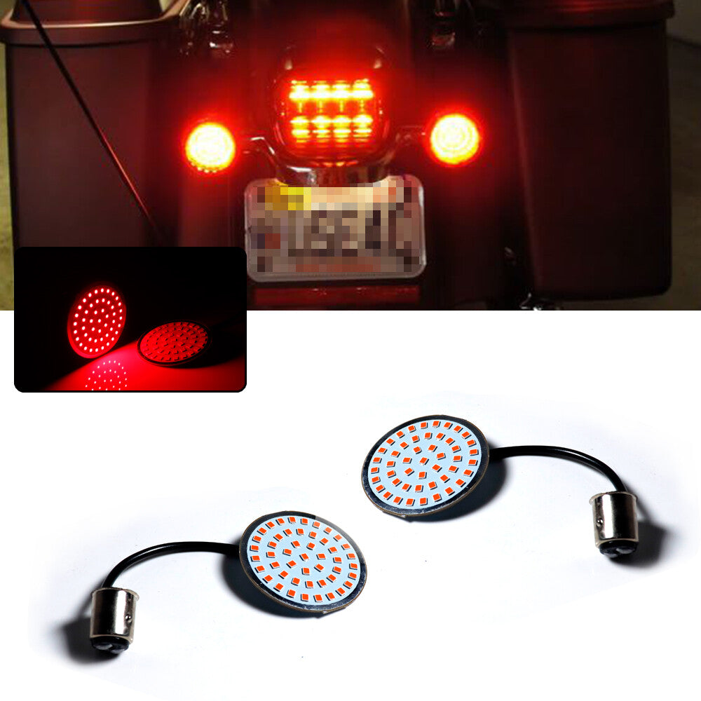 2-inch red LED bullet 1157 turn signal bulbs suitable for Harley Dyna Softail Sportster Q