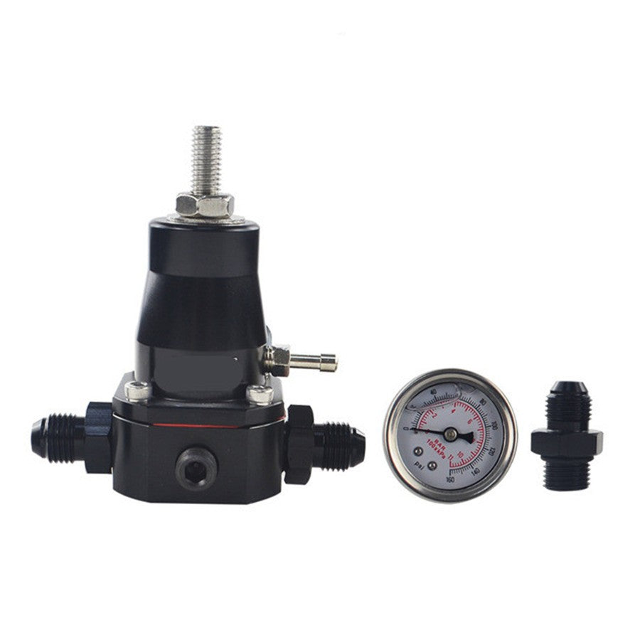 Universal Fuel Pressure Regulator + Gauge + AN6 Fitting 30-70 PSI Q