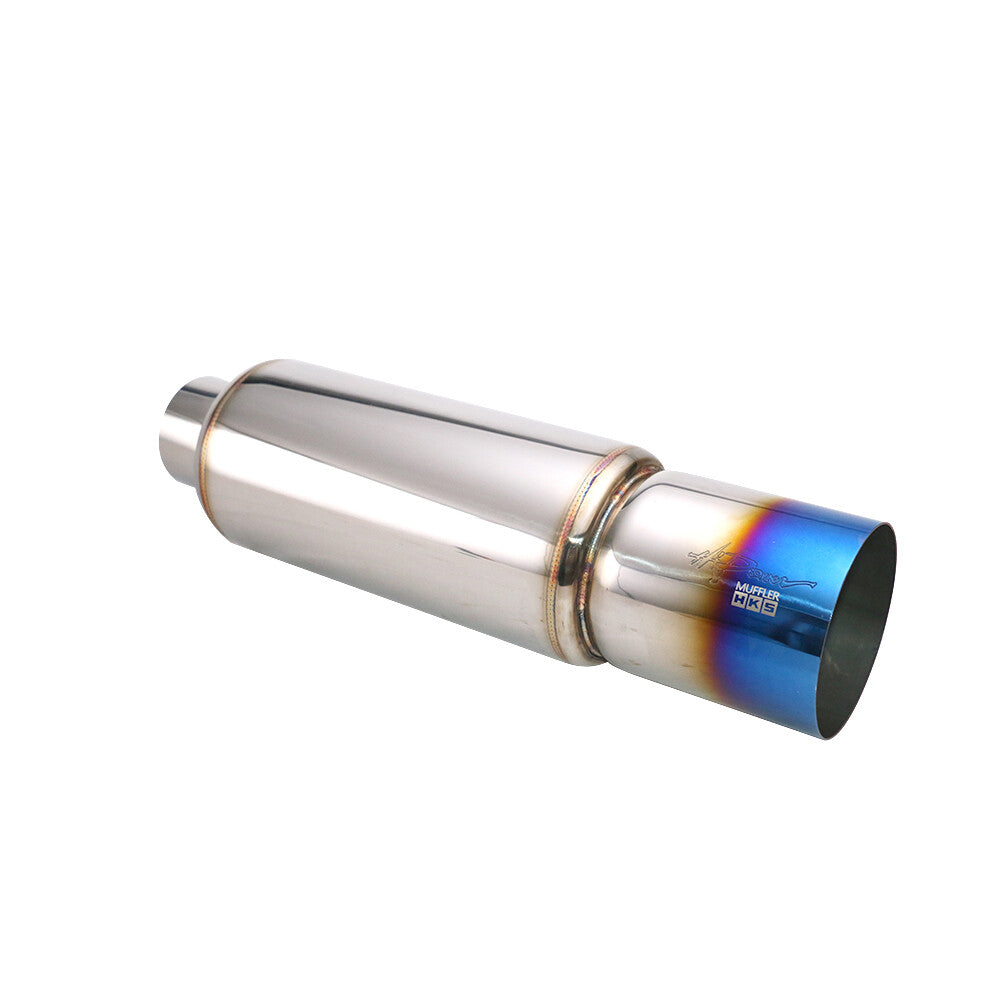 3' Inlet 4.5 Outlet Great Sound Exhaust Muffler Tips 5 Body Resonator Blue