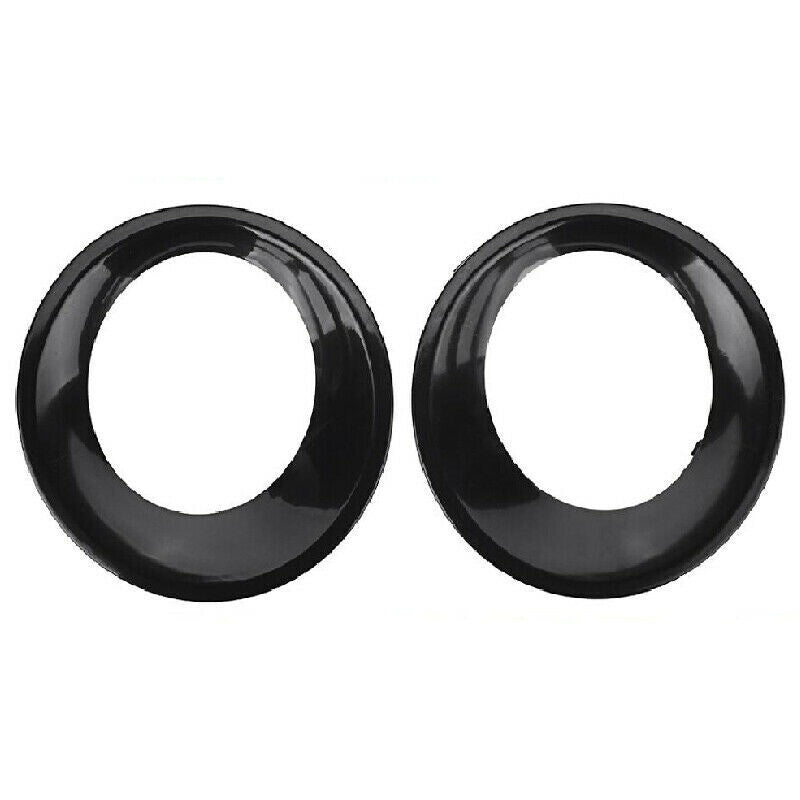 1 pair of black fog light cover base coats for BMW X3 E83 LCI 2007-2010, with barbecue grill trim.