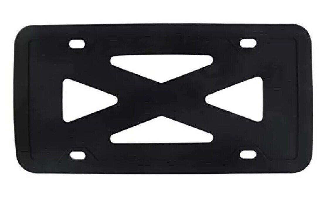 2-Piece Car License Plate Frame Cover Cap Trunk Black Silicone Suitable for GMC