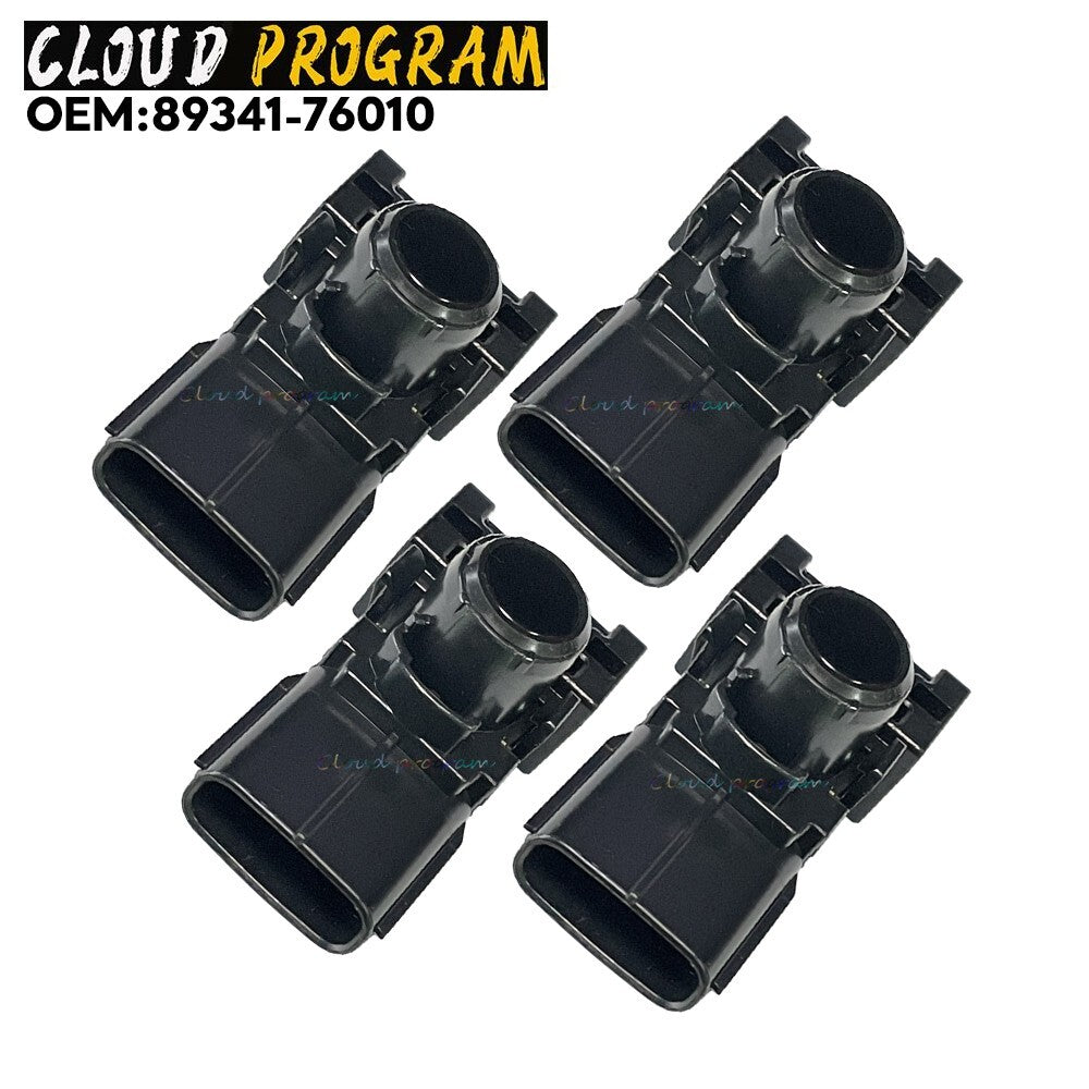 4 PCS Ultrasonic Parking Sensor 89341-76010 for Lexus CT200H GS350 GS450H (Black) v