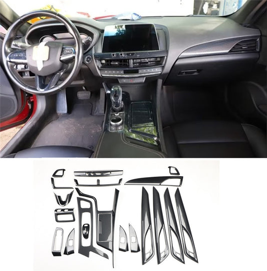 for Cadillac CT5 20-24 Carbon Fiber Interior Decor Accessories Full Cover Trims
