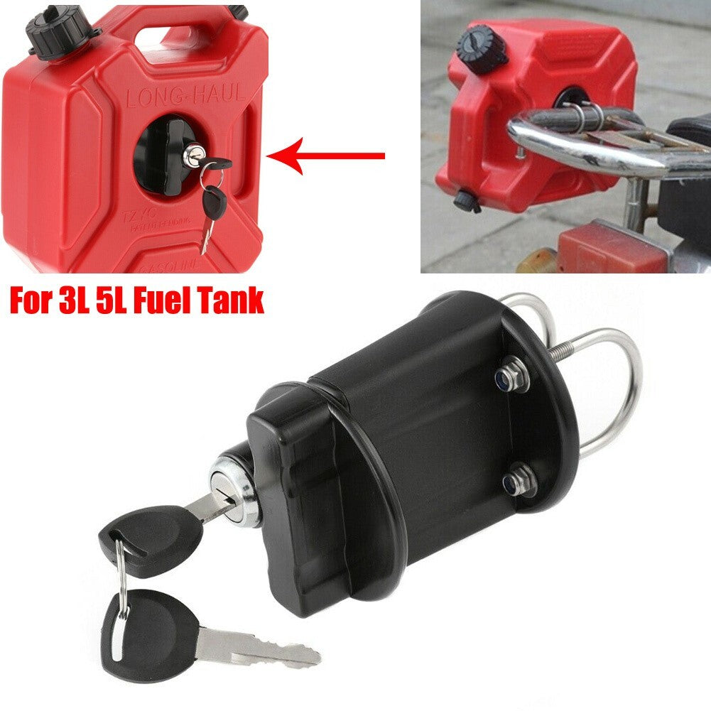 For 3L 5L Fuel Tank Mount Petrol Can Jerry Cans Key Bracket Holder Lock Fastener v