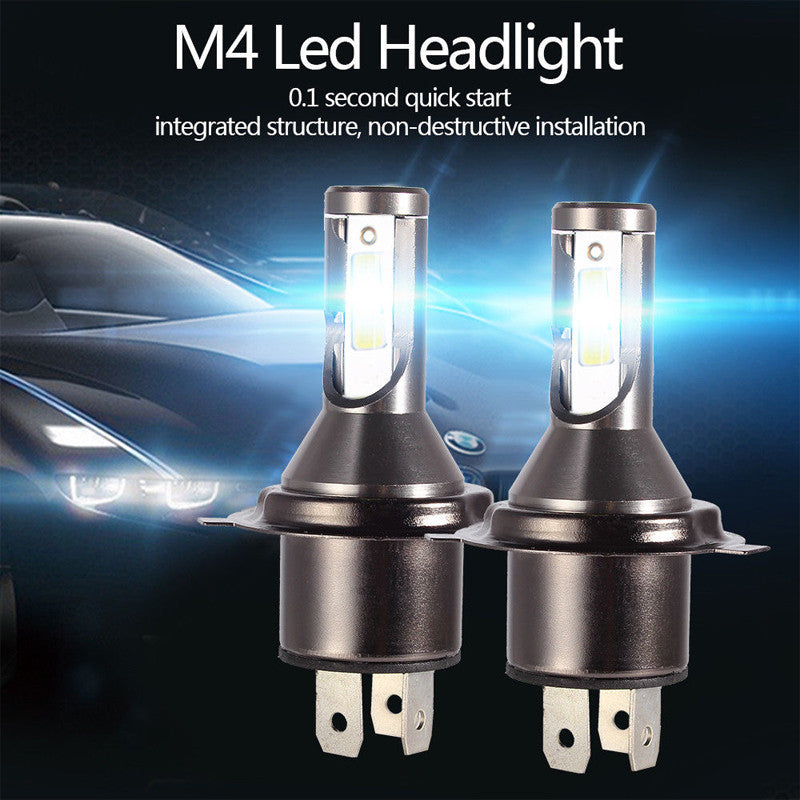 2pcs H4 Hi/Lo LED Headlights 26000lm 6000k 110W Kit with Converter Bulbs n