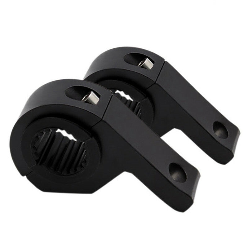 2x Motorcycle LED Headlight Clamps Brackets Tube Clamp Mount Kit Fog Light Mount