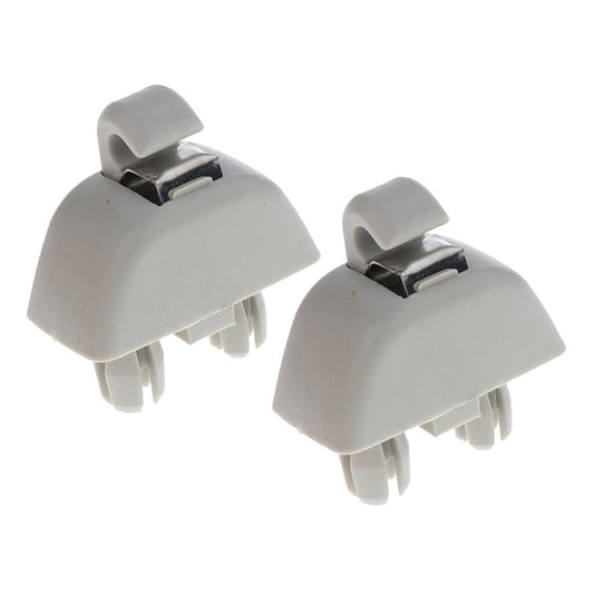 2 Pack New Grey Sun Visor Hook Clip 4F0857561 for Audi A6 C6 2004-2011