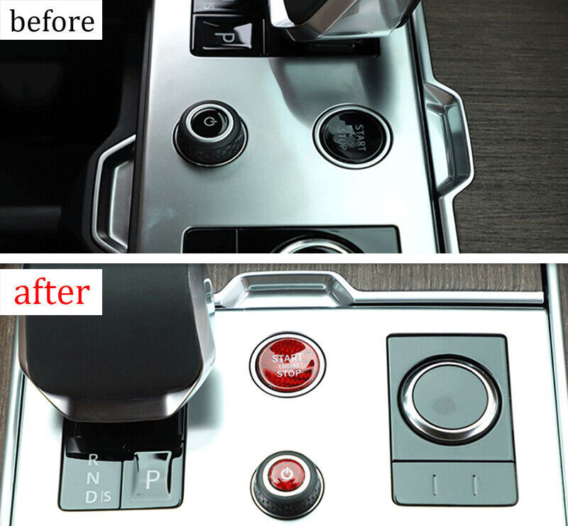 Carbon Fiber Red One-Button Start Switch Cover for Range Rover Sport 2023-2024 n