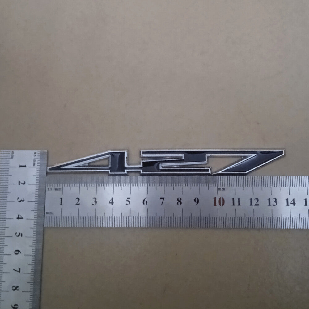 2x Chrome Black Silver 427 Metal Decal Sticker Badge Emblem Limited Turbo Sports