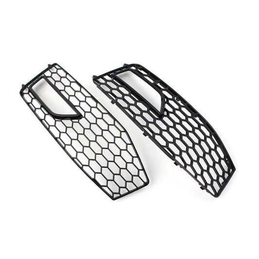 Fit for Audi for A4 B8.5 S4 RS4 2x Honeycomb Bumper Fog Light Grille Cover