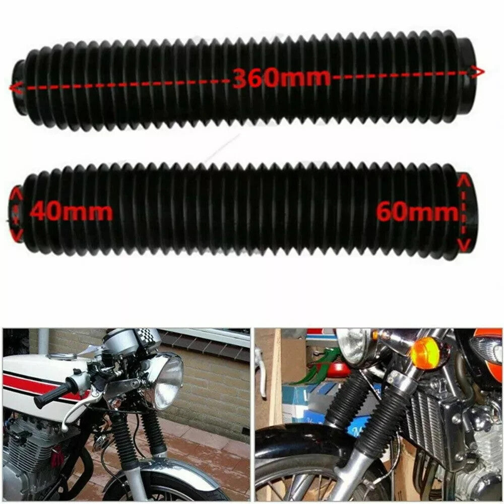 Rubber Motorcycle Front Fork Dust Cover Gaiters Gaitors Boots Shock Absorber US Q