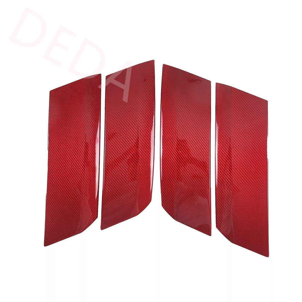 Red Carbon Fiber Side Body Fender Vents Trim for Chevrolet for Corvette C6 2005-2013