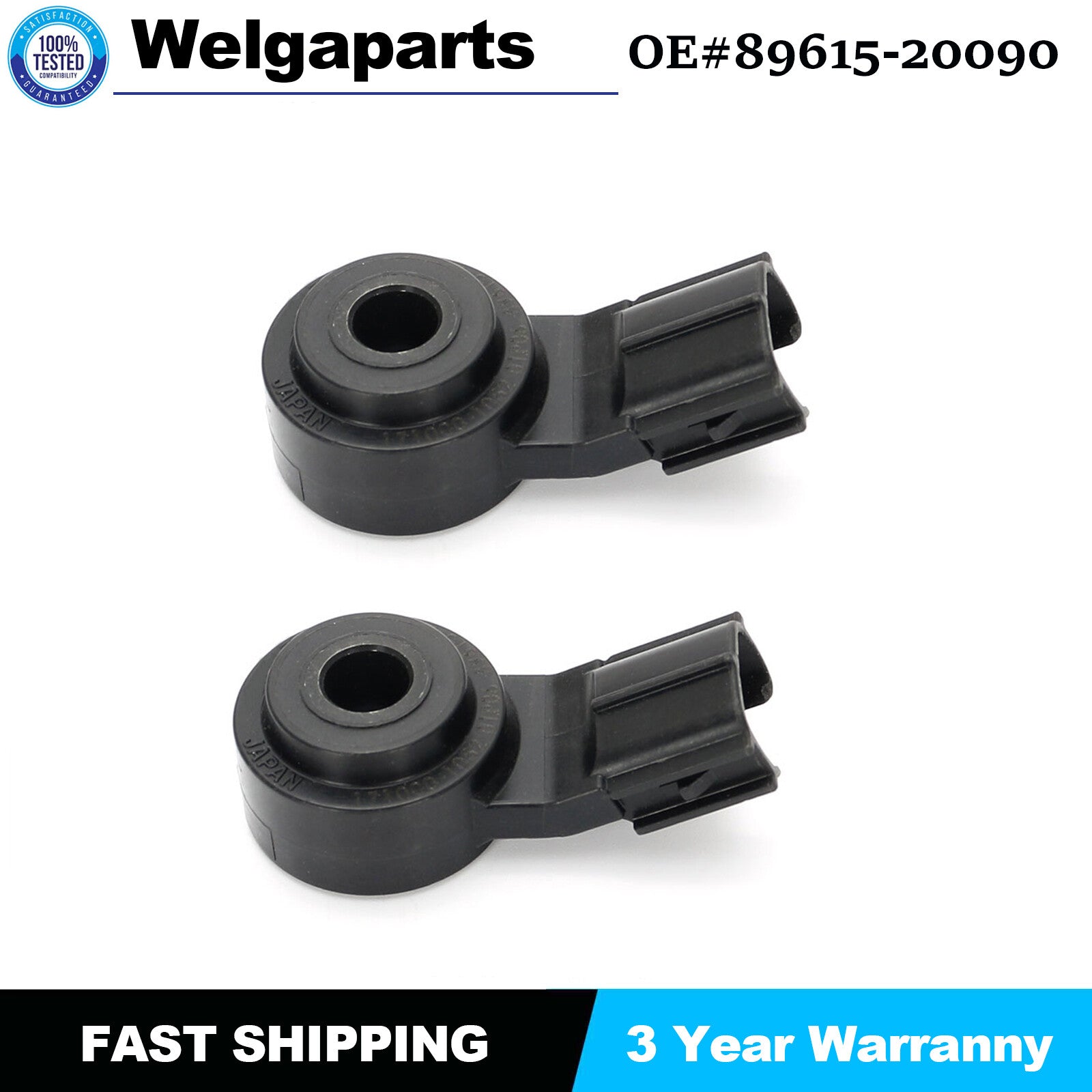 2OPCS 89615-06010 for Toyota for Camry Tacoma Prius Matrix 89615-20090 Knock Sensor