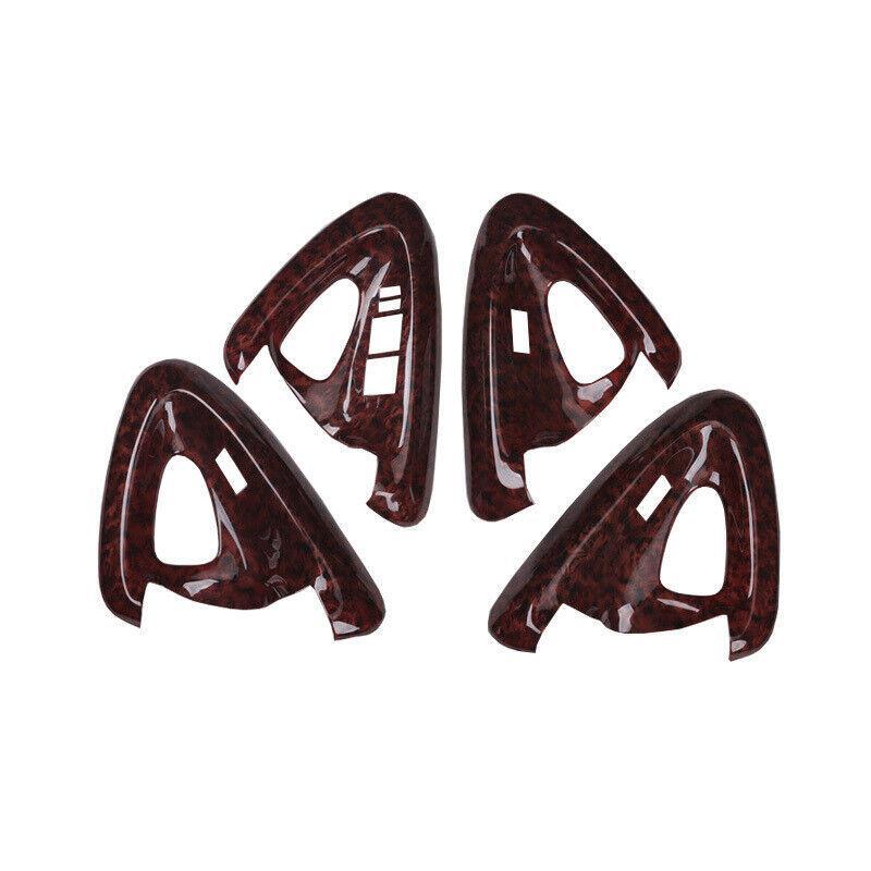 for Toyota RAV4 2006-2012 Brown Wood Grain Interior Door Handle Lock Cover Trim