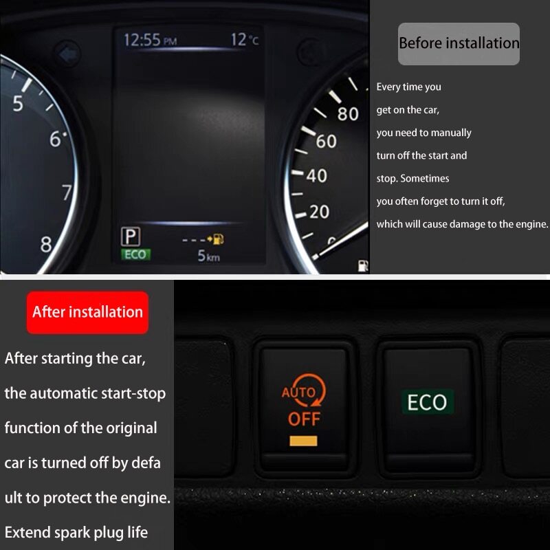1 Pc Stop Start System Off Button For X-Trail T32 Qashqai Bluebird Murano v