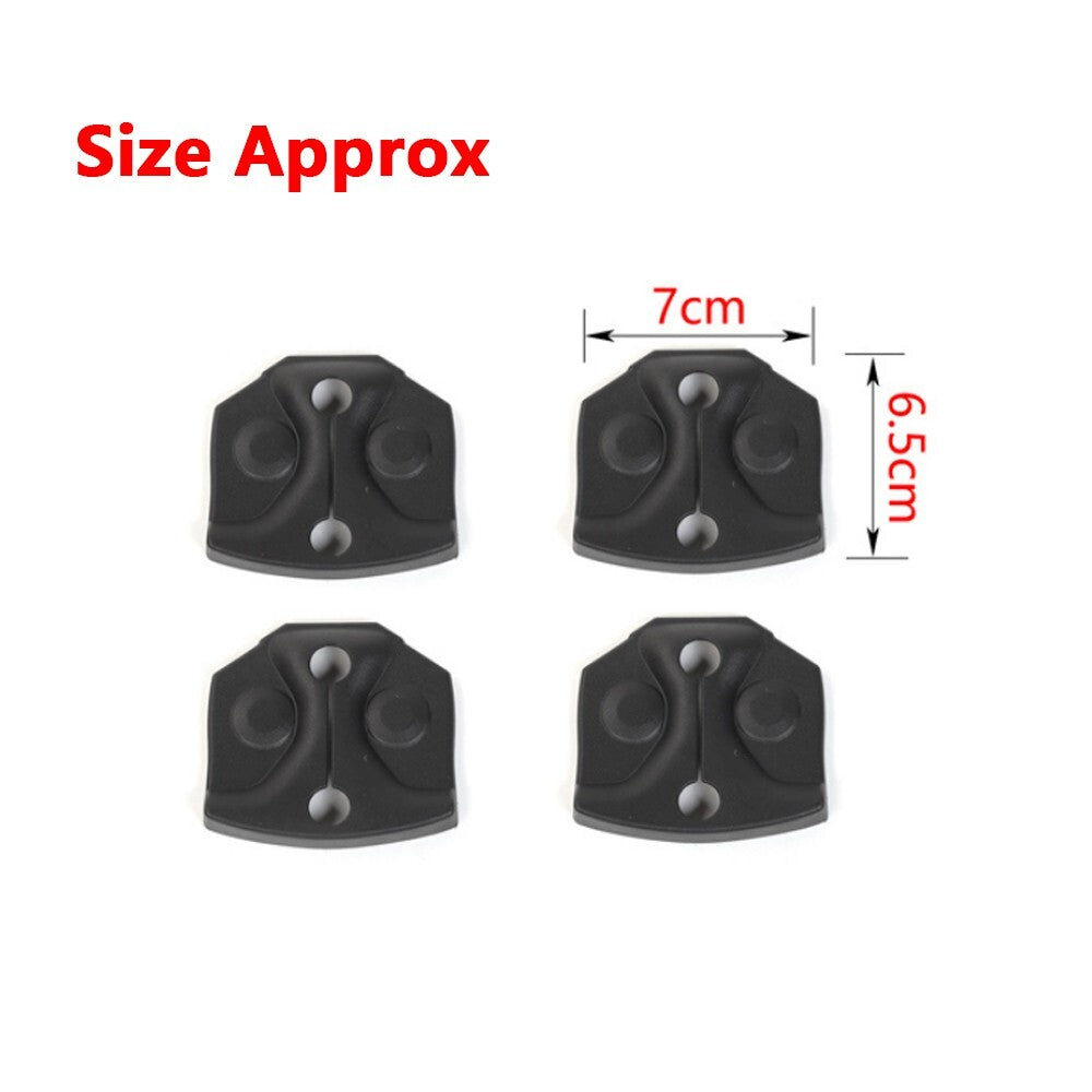 Black ABS Door Lock Buckle Cover Trim Cap Guard Antirust for Ford F150 2015-2020