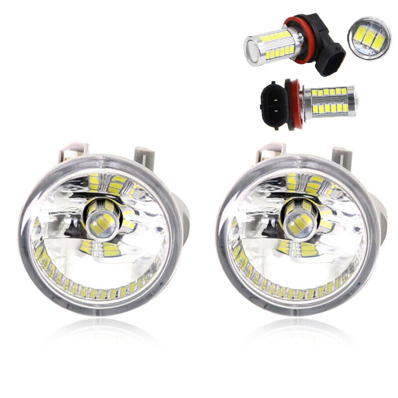 LED Front Clear Fog Light Driving Lamps w/ Blubs for Toyota Highlander 2004-2007