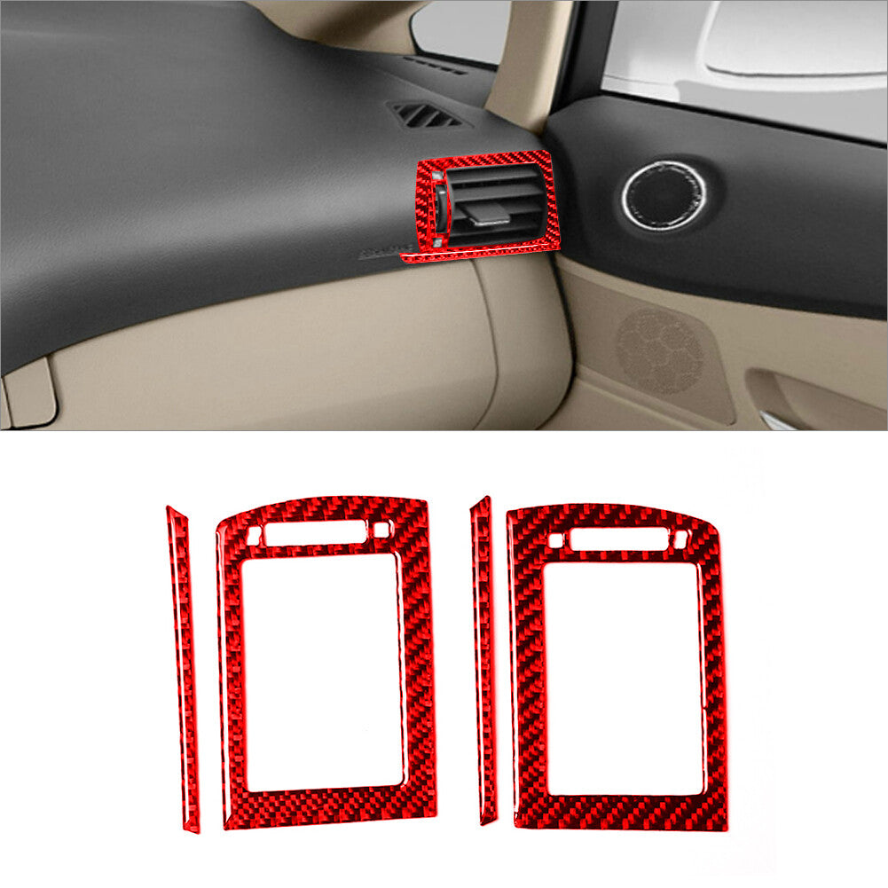 Carbon Fiber Dashboard Defogging Air Outlet Cover For 6 E63 E64 04-10 v