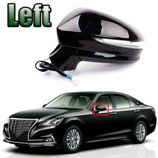Left For Crown 2015-2018 Side Rearview Mirror Fold Heating Assy Black v