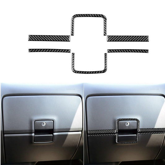 3Pcs Center Cup Holder Trim Cover Decoration Carbon Fiber for Audi Q5 2009-2017 v