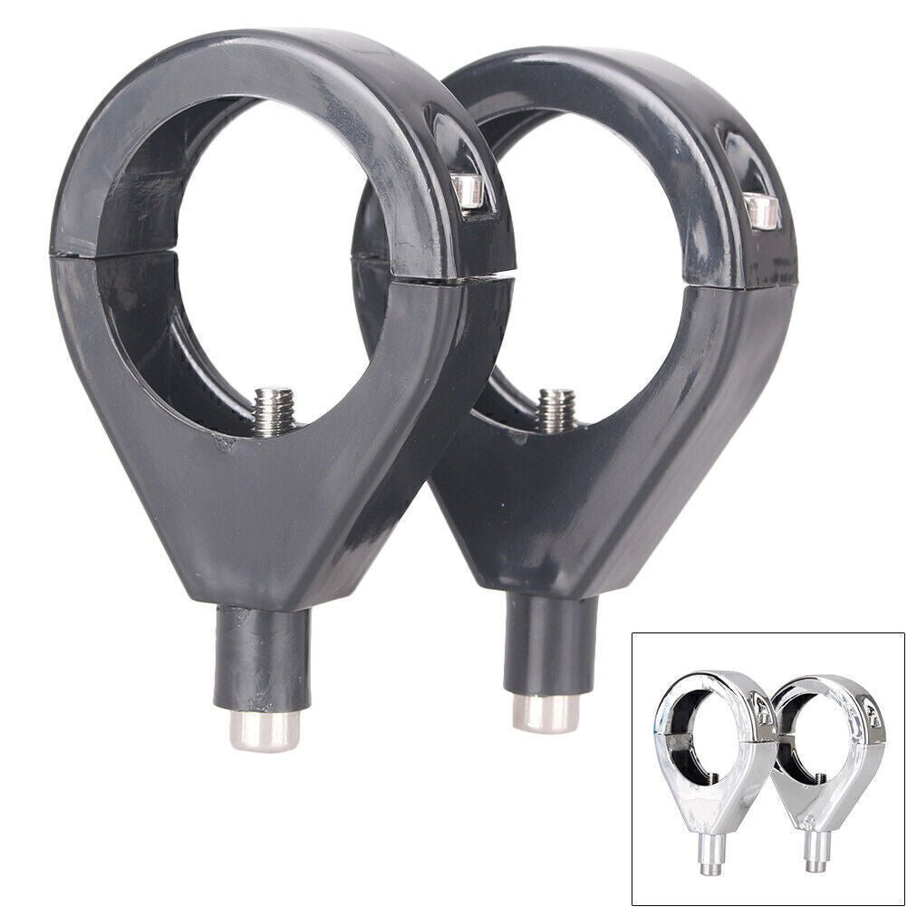 ABS Plastic Turn Signal Indicator Fork Clamp Mount Bracket for Harley 41mm Black