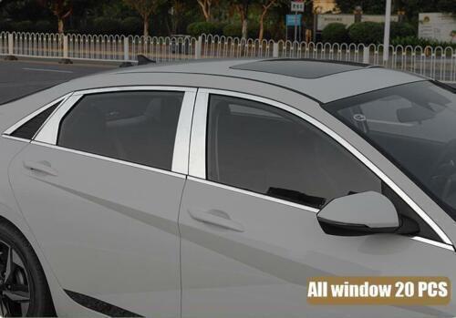 Silver stainless Window Molding Strip Trim 20X For 2021-2023 for Hyundai for Elantra n