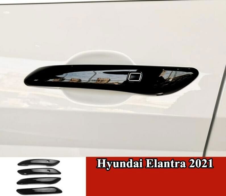 ABS Black Exterior Side Door Handle Cover Trim for Hyundai for Elantra 2021-2023 B n