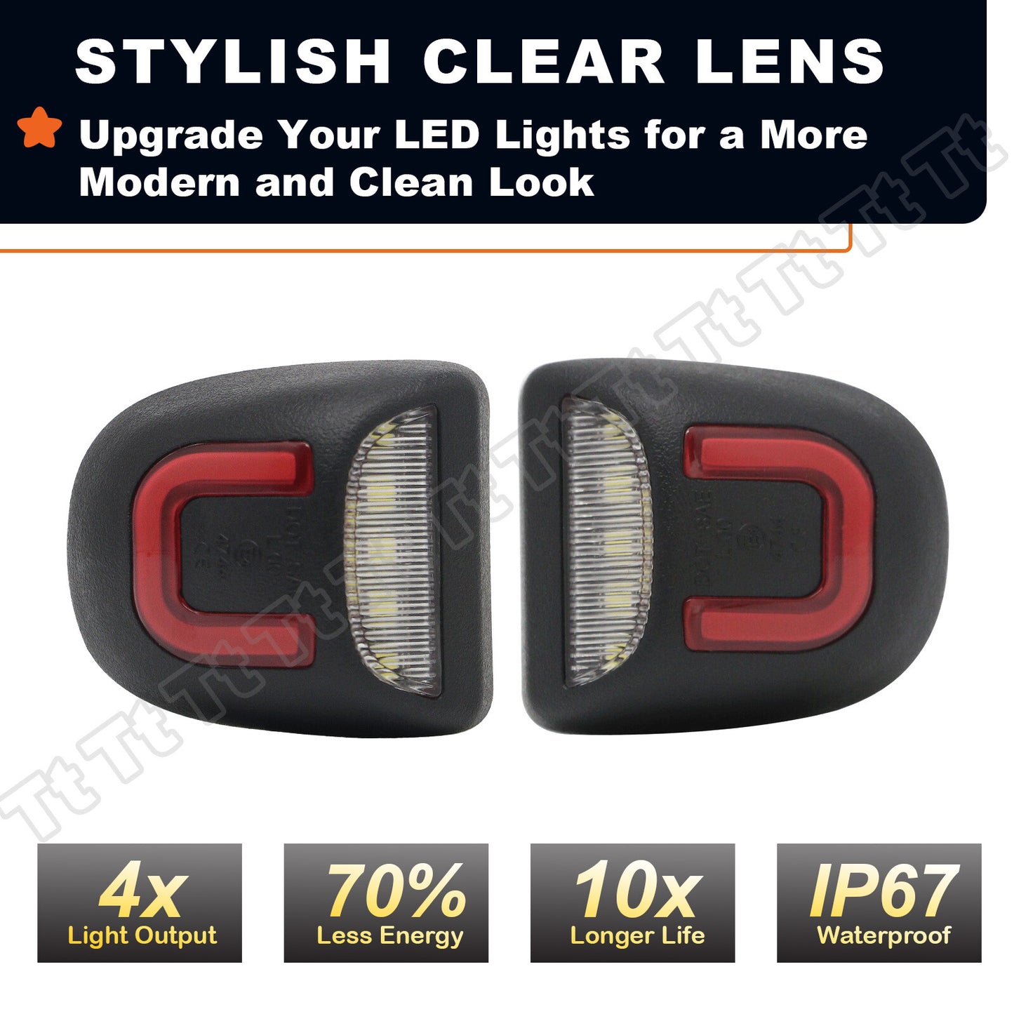 LED License Plate Light for Silverado Tahoe Suburban for GMC for Sierra for Yukon - v
