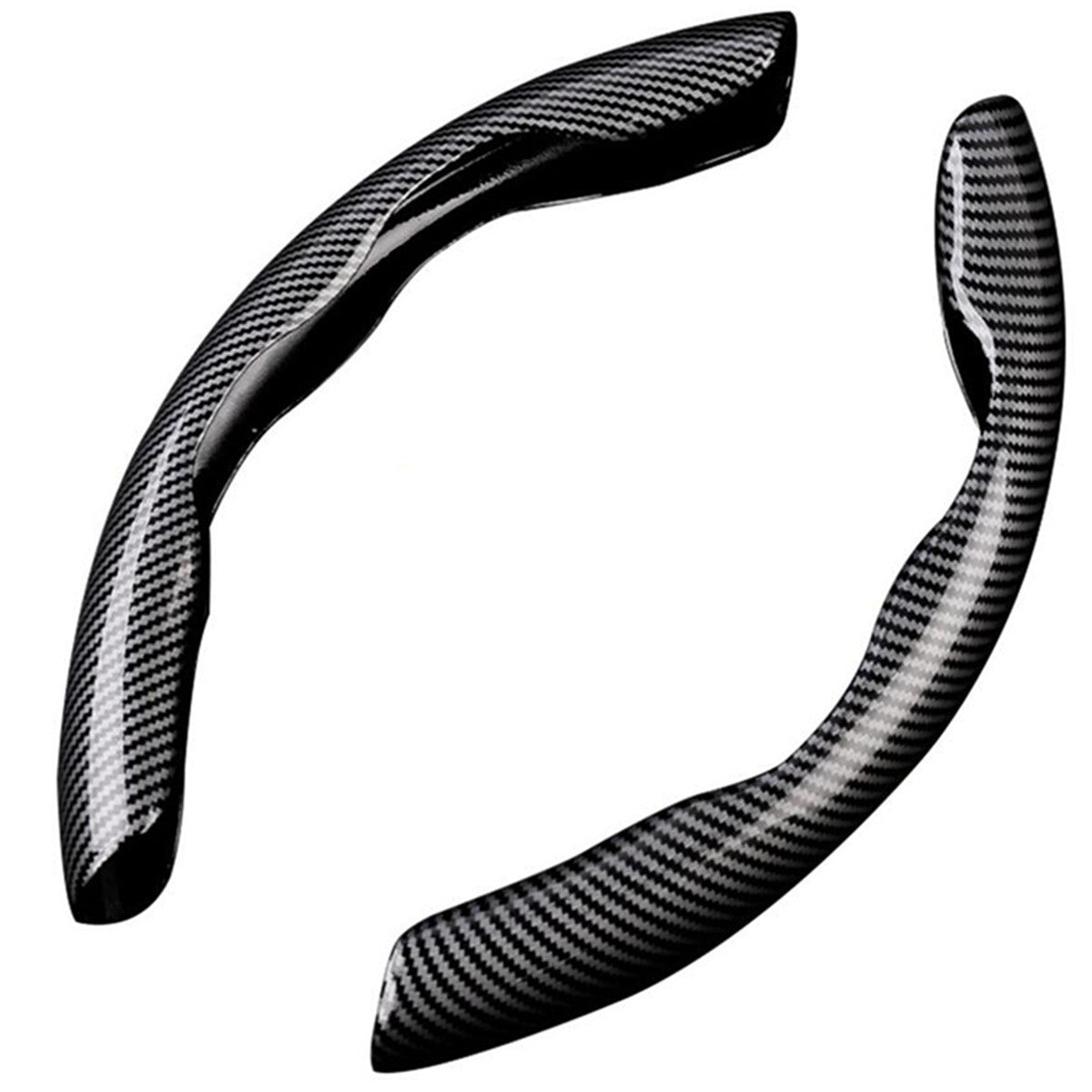 38cm Car Steering Wheel Booster NonSlip Cover Carbon Fiber Look Protect Interior Q