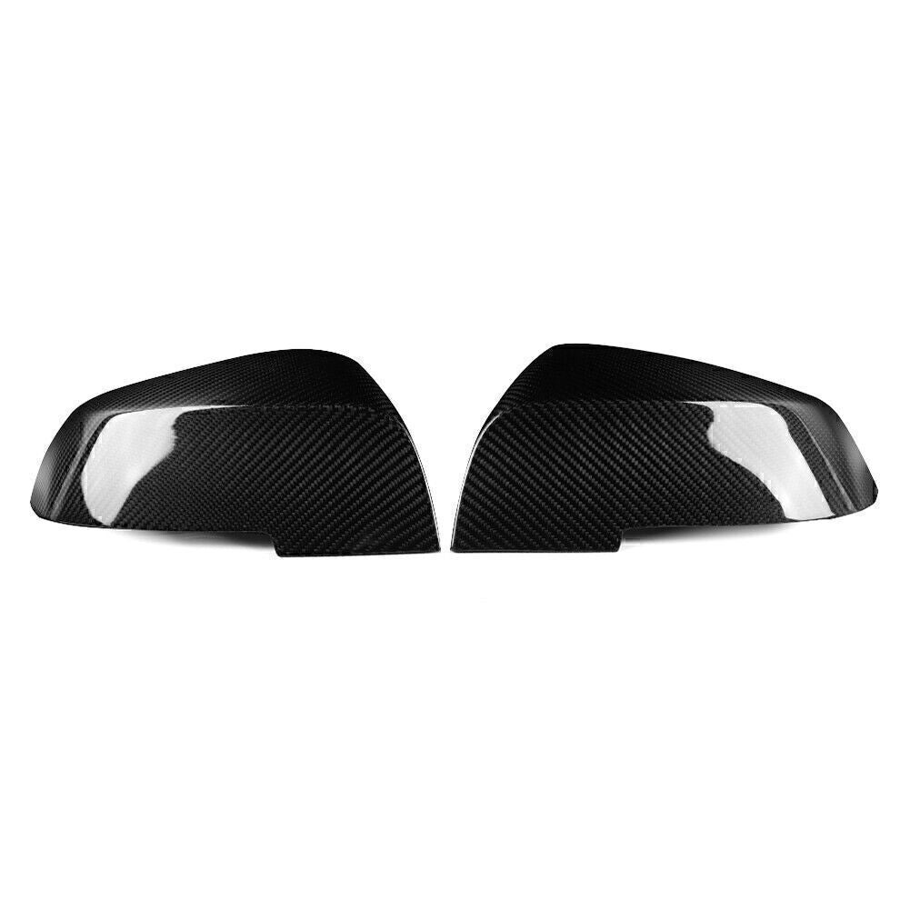2-Piece Carbon Fiber Car Side Mirror Covers for BMW E84 F20 F22 F30 F32 Black