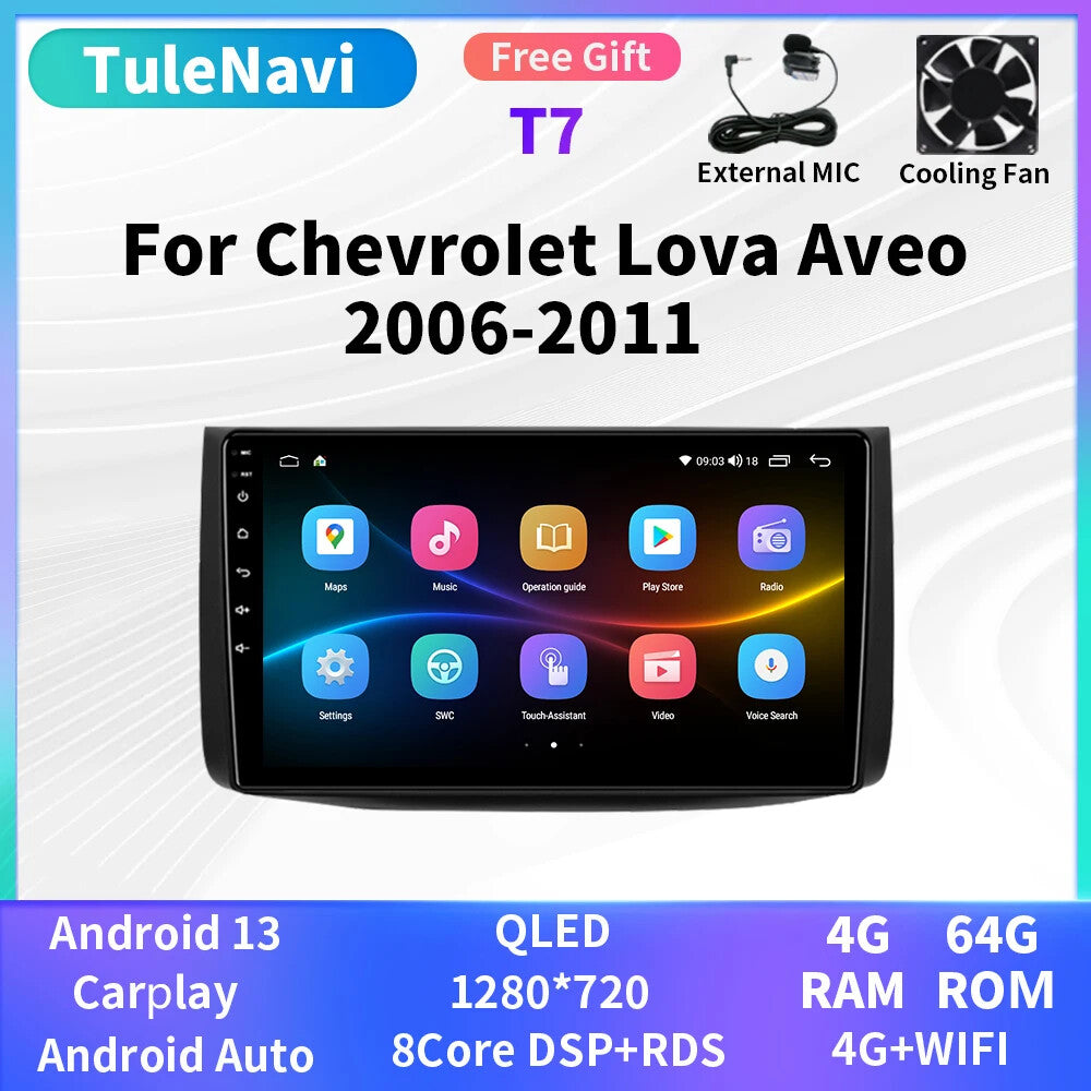 for Chevrolet AVEO Lova 2006-2011 CarPlay Car Radio Multimedia Player GPS Screen