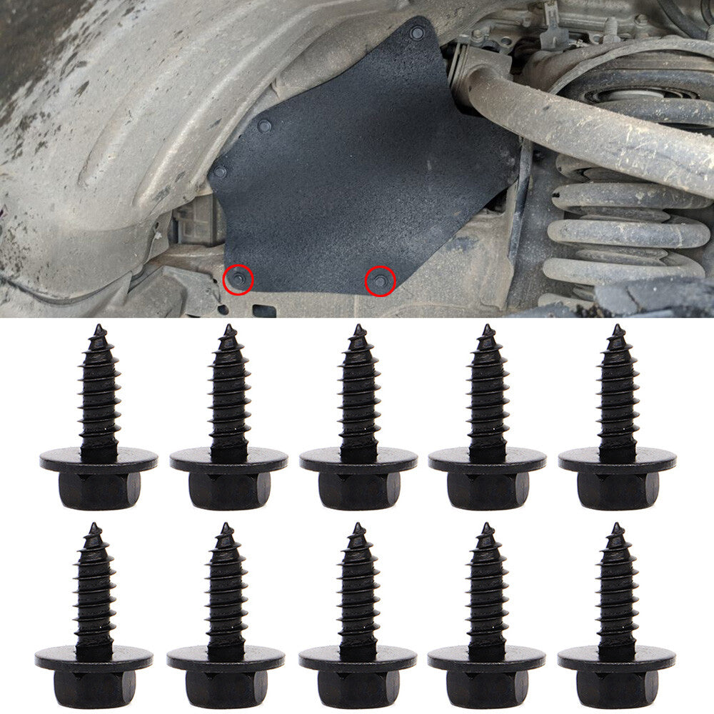 10x HEX SELF TAPPING Screw Fender Liner Inner Spalsh Cover Clip for Toyota for Lexus