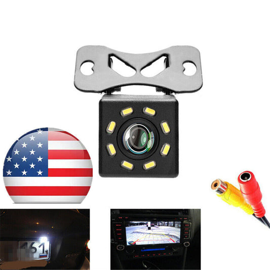 Car Rear View Backup Camera Parking Reverse Back Up Camera Waterproof NTSC 8LED Q