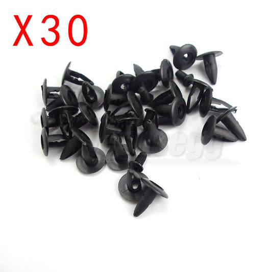 30pcs Clips Push Type Fastener Rivet PushType Fender for Kia for Mazda for Ford for Honda