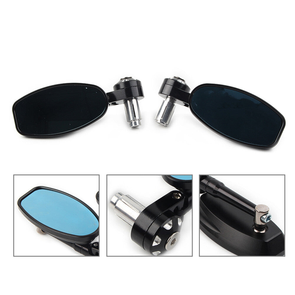 22mm/25mm Pair Universal Motorbike Bar End Rearview Mirrors Motorcycle/Bike