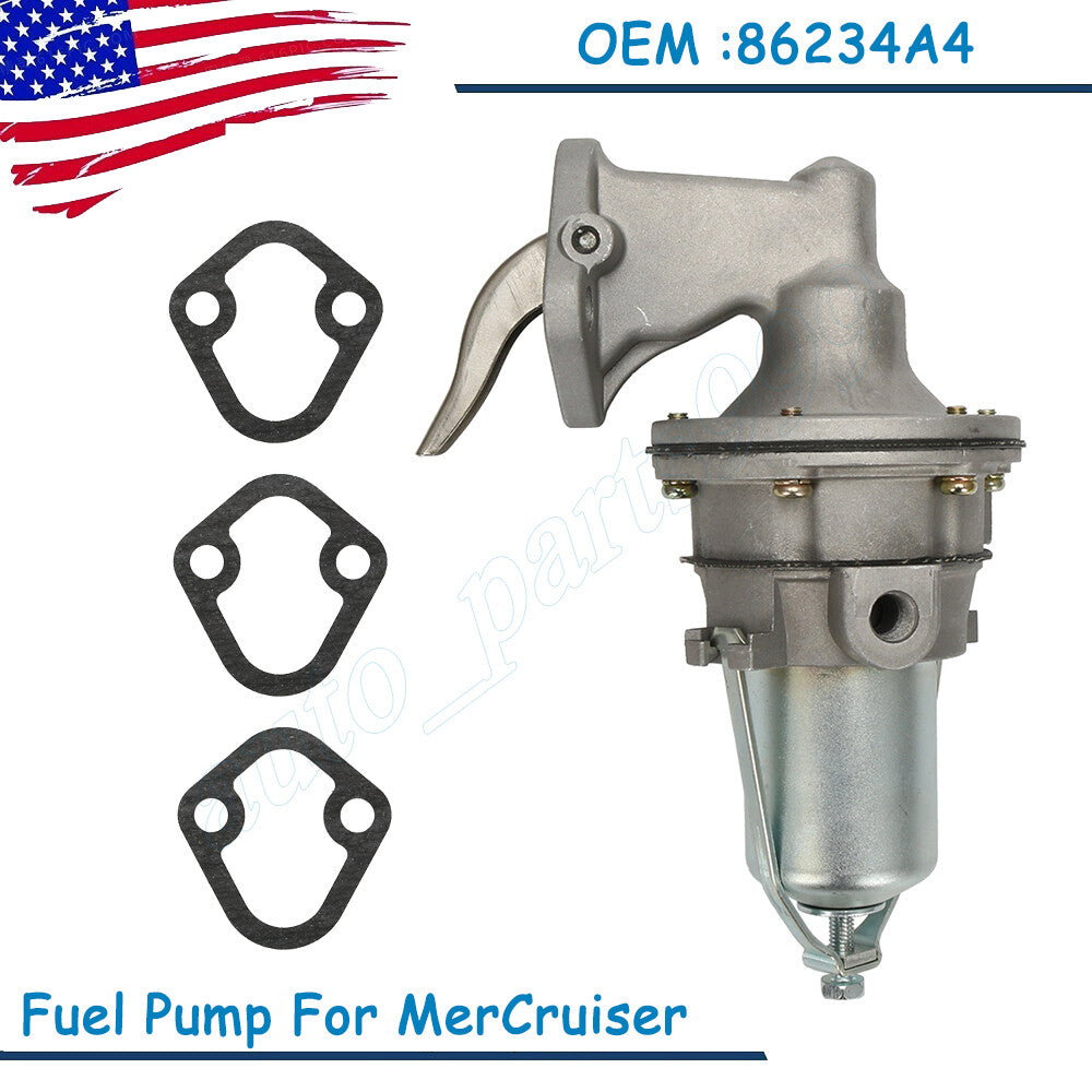 Mechanical fuel pump suitable for OMC 2.5L, 3.0L, MerCruiser 3.0L, 3.7L, and 4.1L engines: 18-7278 86234A4- n