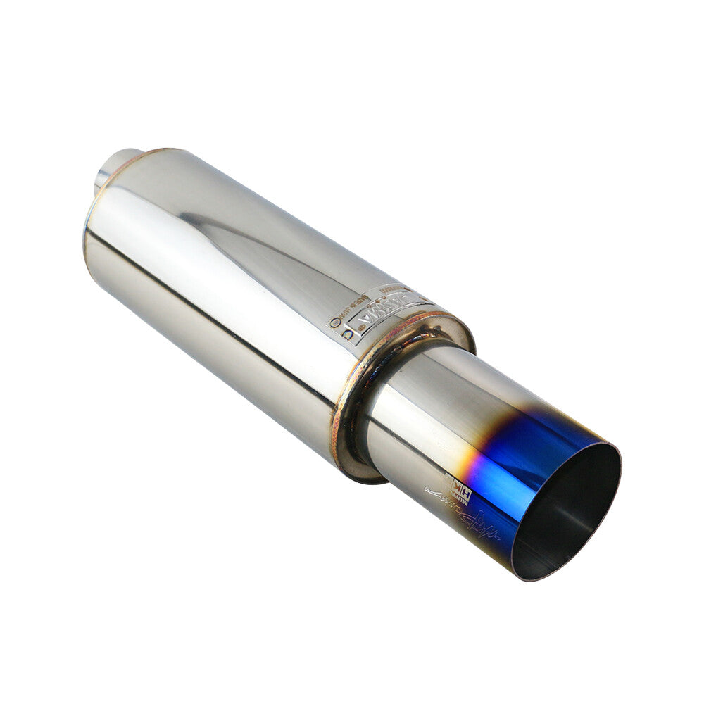 2 ID 4 OD Spiral Silencer Exhaust Muffler Tip Exhaust Tip Resonator 500mm