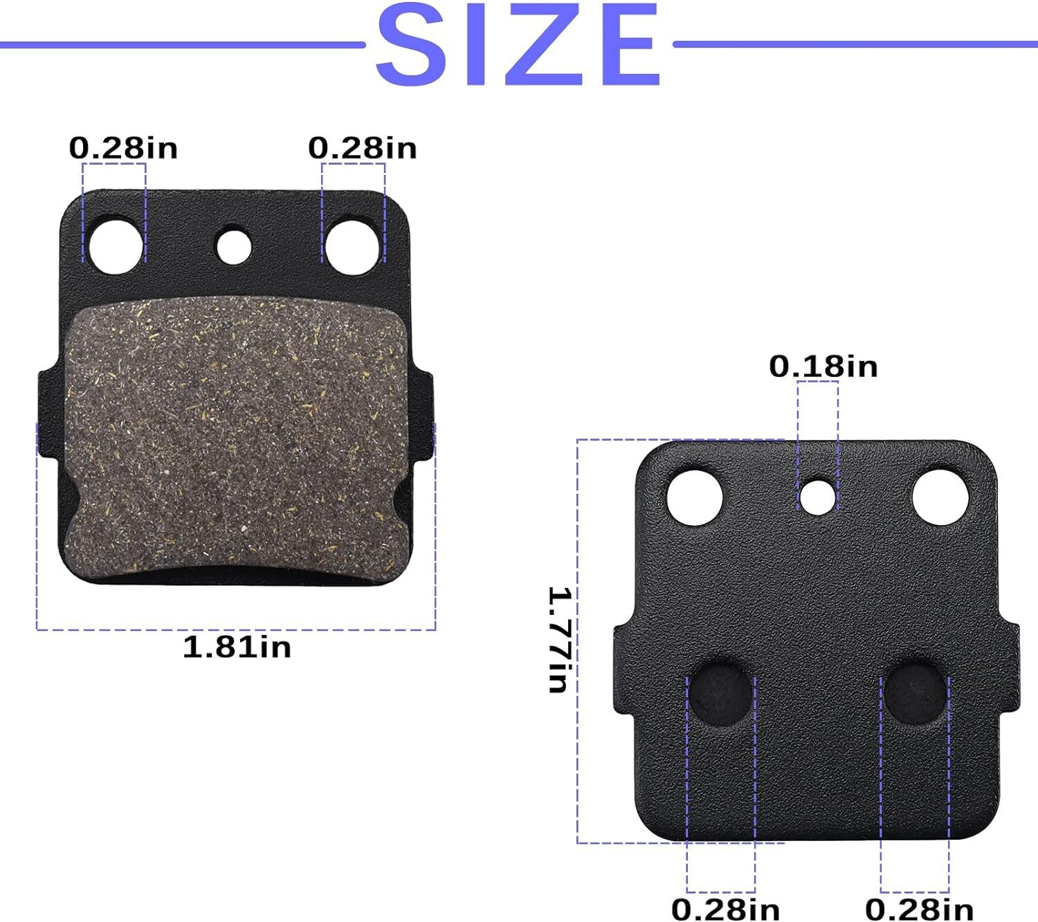 Semi-Metallic Brake Pads for Honda TRX400EX Sportrax 2001-2008 for Yamaha YFM350