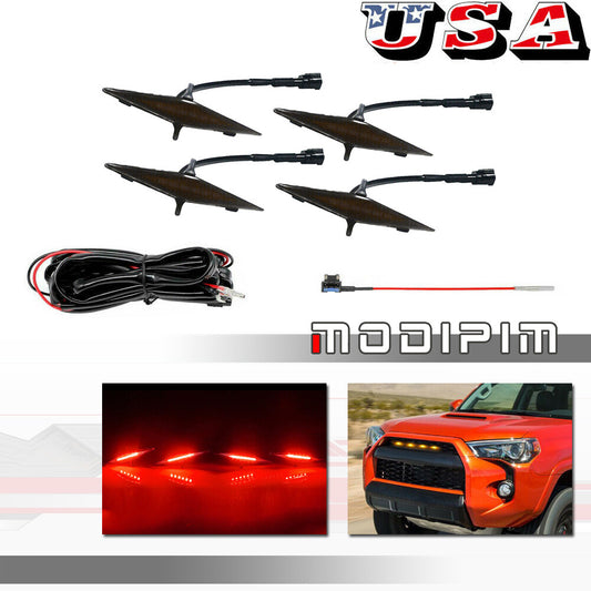 [Plug and Play] Red grille light suitable for 4Runner TRD Pro grille, SR5, TRD off-road- v