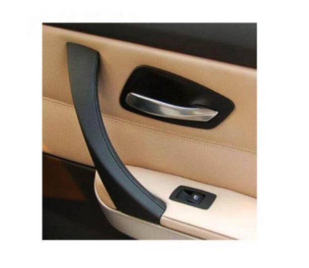 The black inner door handle and outer door panel pull tab cover on the right side are suitable for E90 328i. n